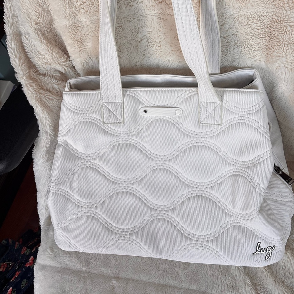 NWT Lug Tempo Matte Luxe Tote Bag - White